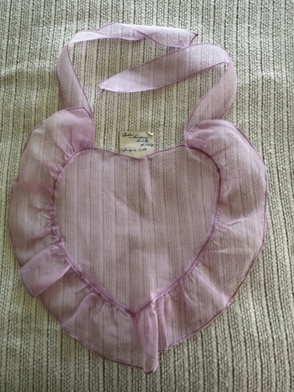 Vintage Purple Heart Hostess Apron